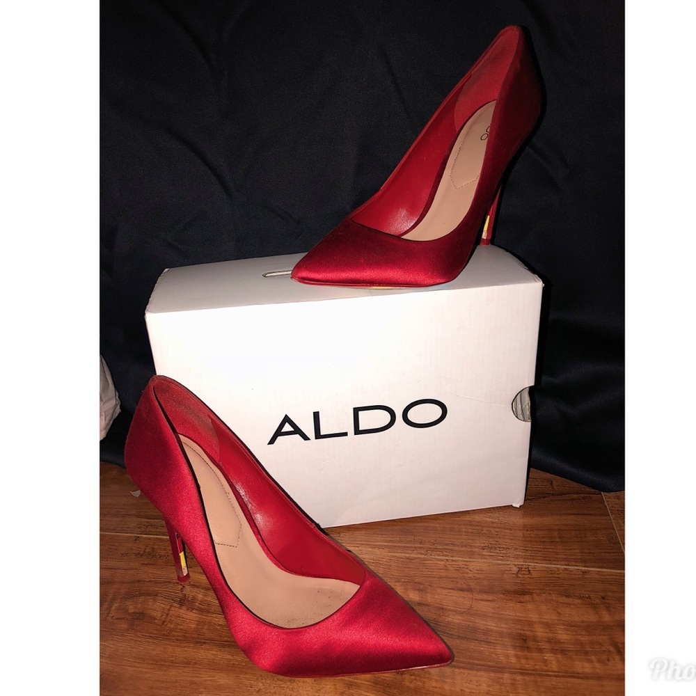 Aldo red stiletto heels